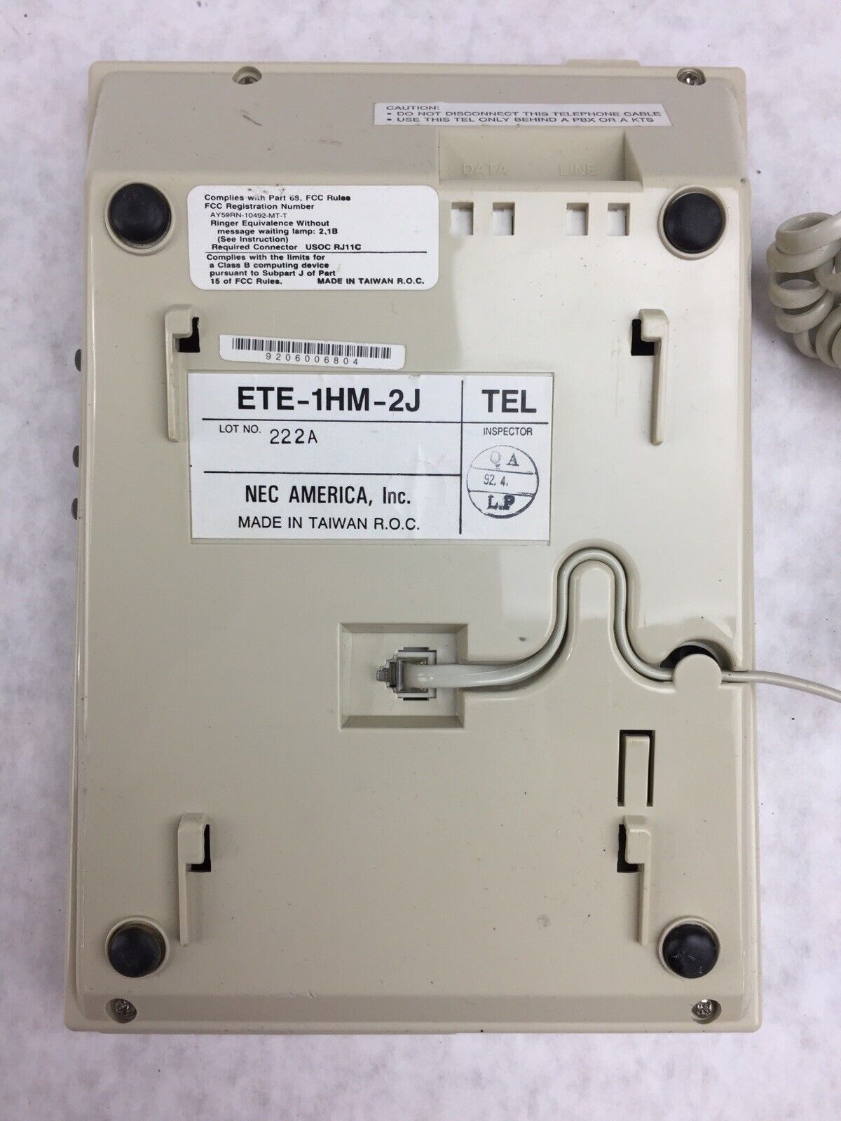 NEC Dterm Series Electra Mark ETE-1HM-2J