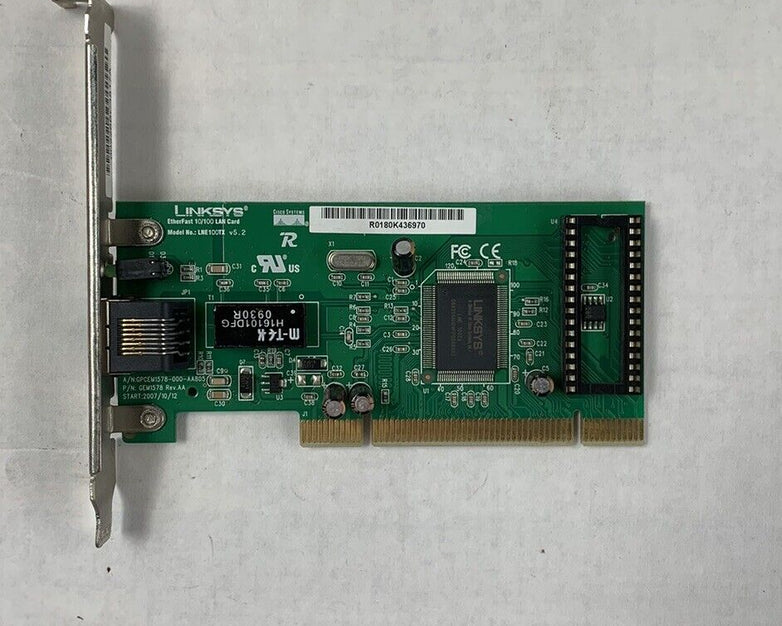Linksys GEM1578 Rev.AA EtherFast 10/100 LNE100TX LAN PCI Card (Lot of 2)