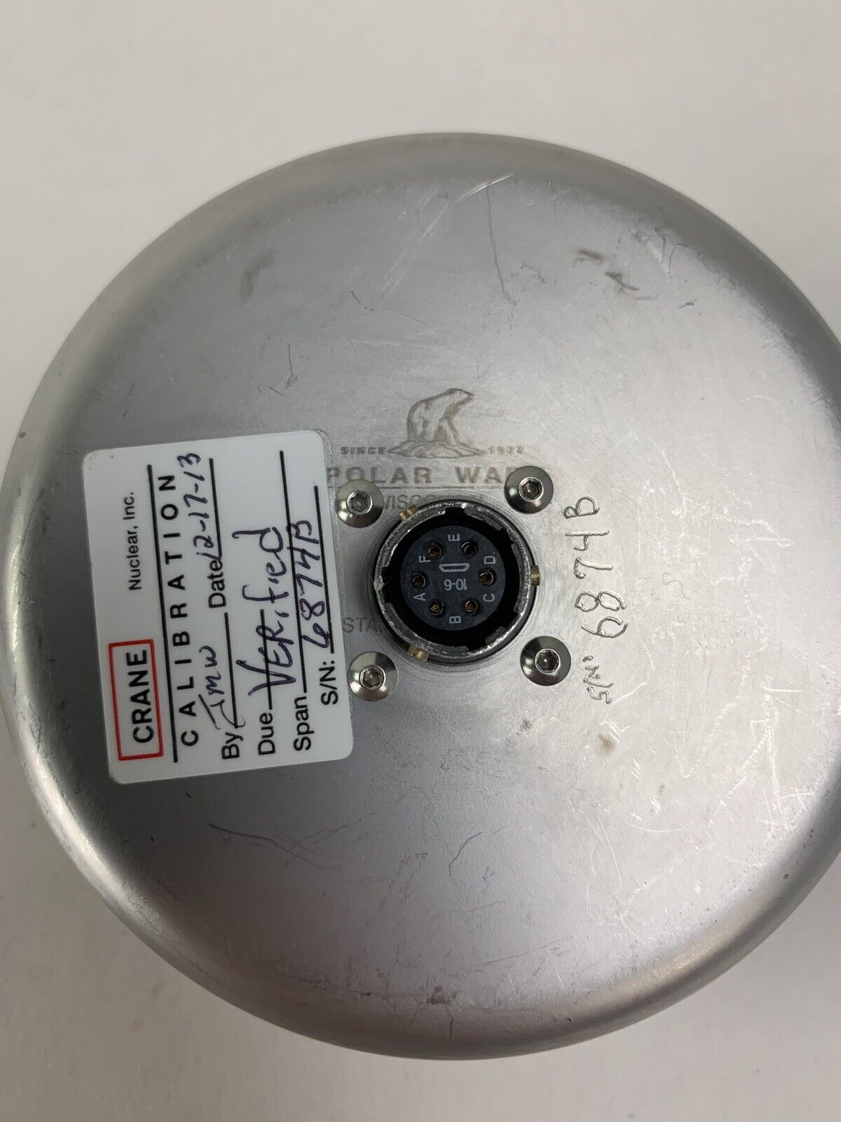 Crane Nuclear Calibration Polar Ware 200B 200 MT PT02E-10-6S Untested