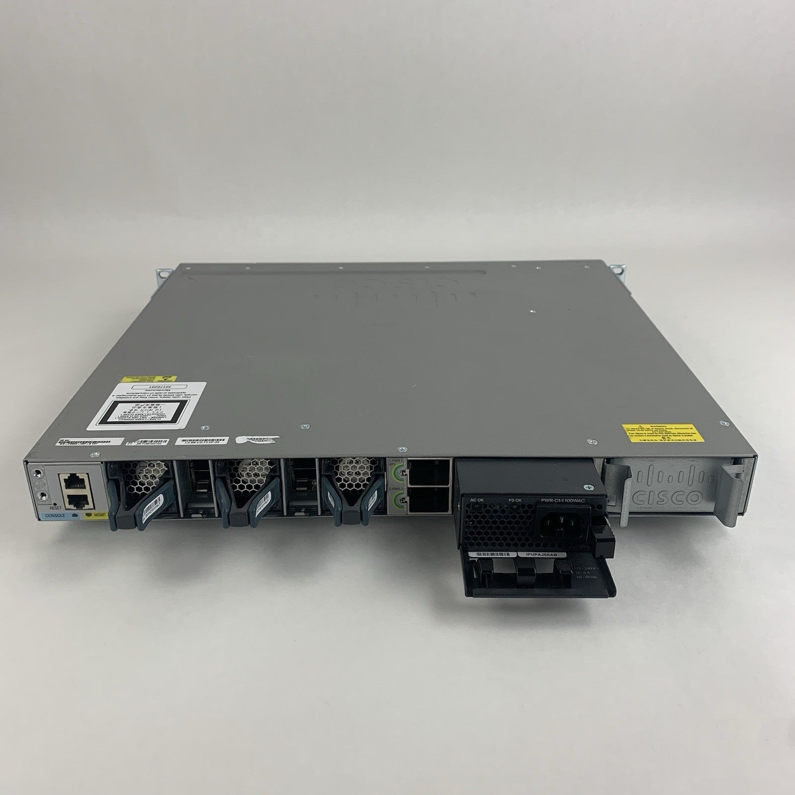 Cisco WS-C3850-48P-L V07 48-Port PoE Switch Tested w/ C3850-NM-4-10G 1x PSU5