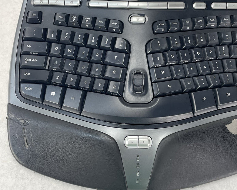 Microsoft 4000 V1.0 KU-0462 1048 Natural Ergonomic Keyboard USB Tested