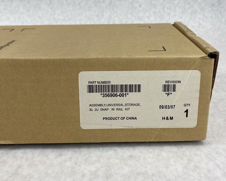 HP 356906-001 Assembly Universal XL 2U Snap In Rail Kit  Left + Right Set