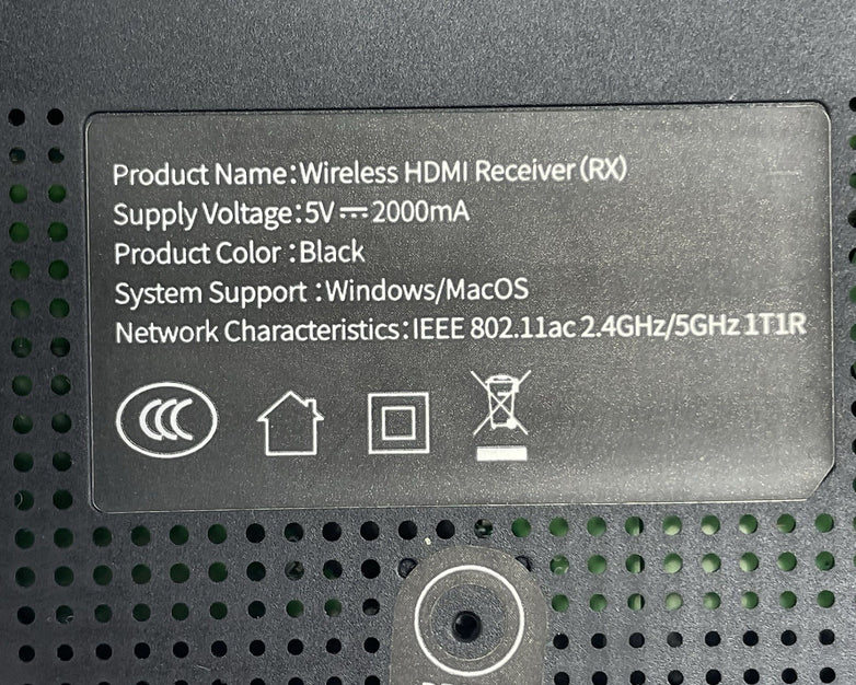 Wireless HDMI Reciver Box(RX) Power Tested