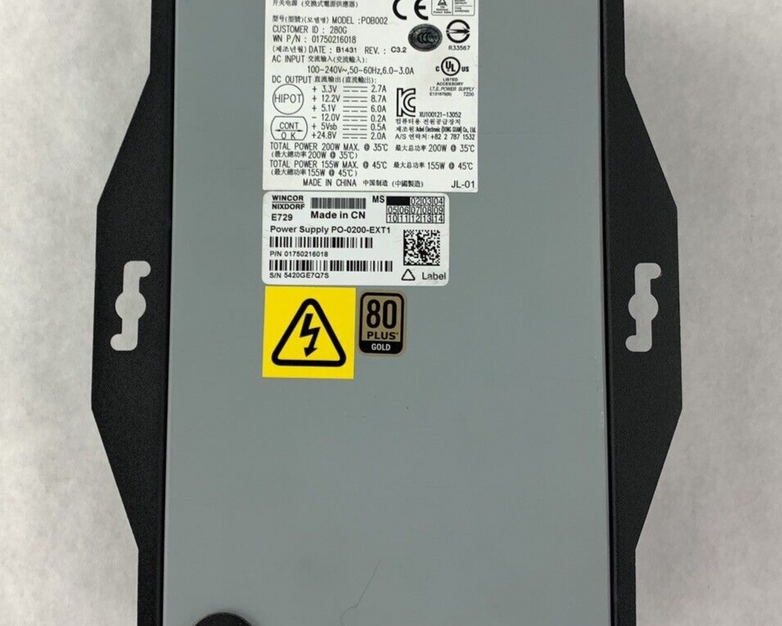 AcBel Polytech POB002 200W Server Power Supply External 24 Pin 01750216018