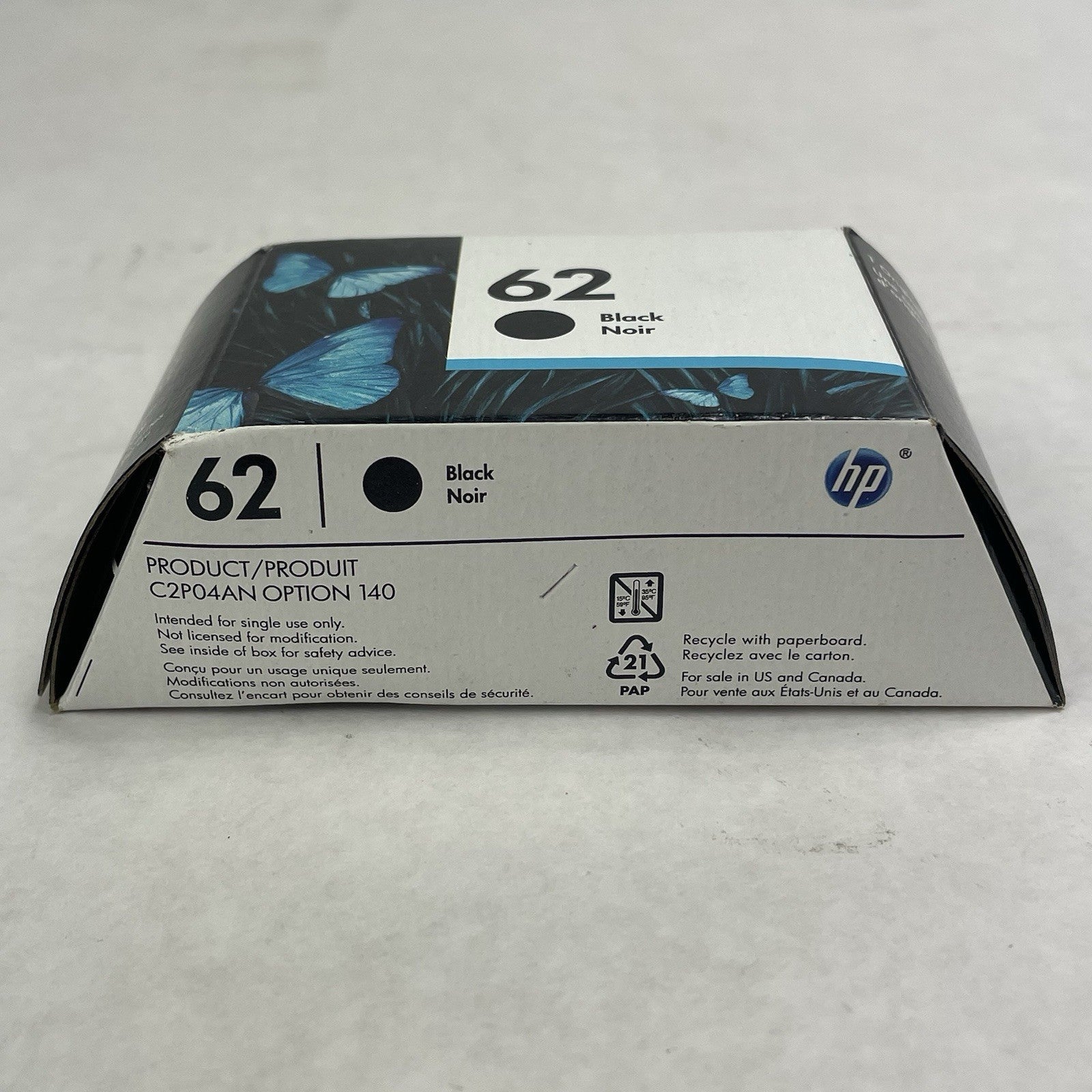 HP C2P04AN  Ink Cartridge Black Noir 62 Office Jet & Envy