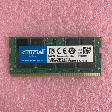 Crucial CT16G4SFD824A.C16FE 16 GB DDR4-2400 PC4-19200 Laptop Ram Memory Module