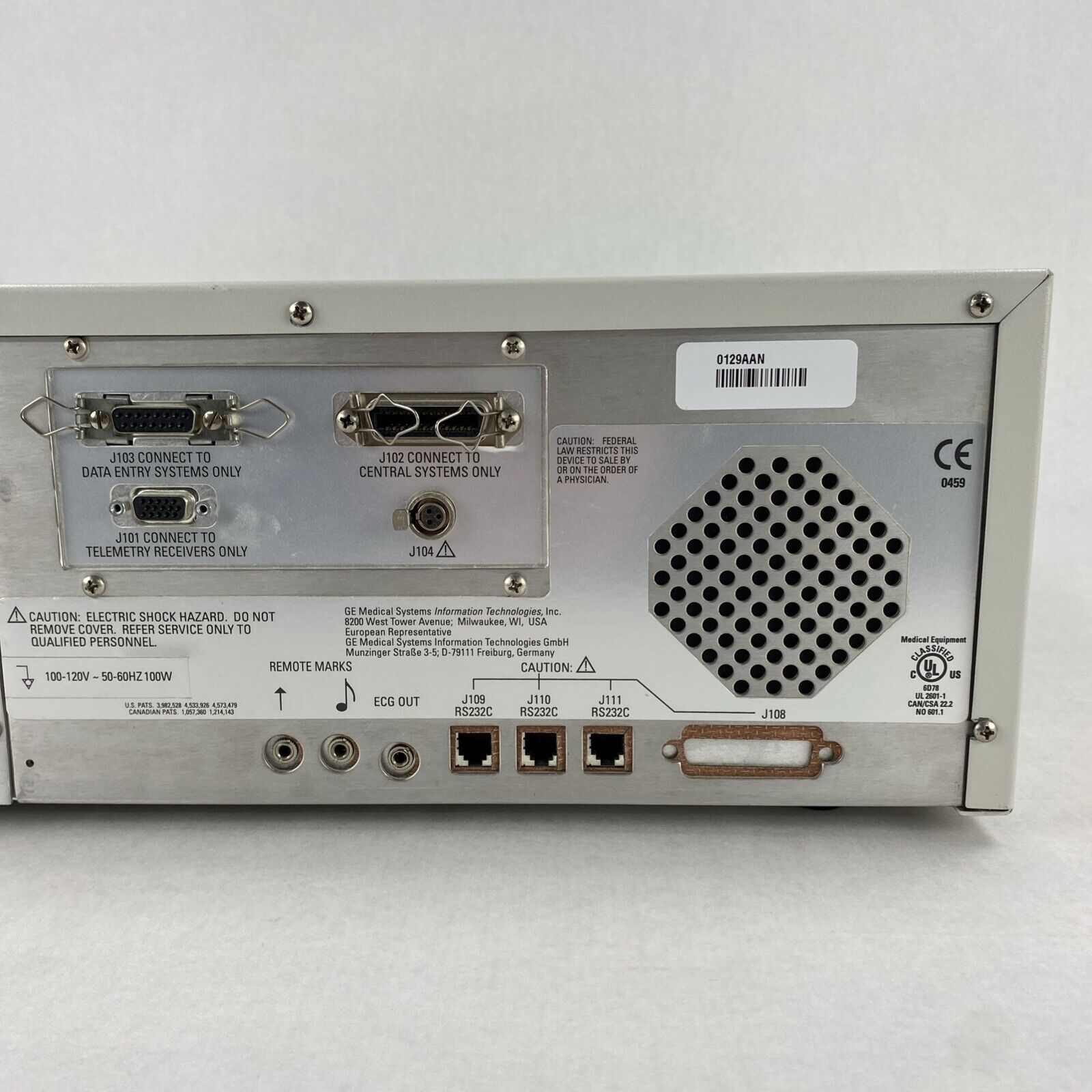 GE 0129 Corometrics 120 Series Maternal Fetal Monitor