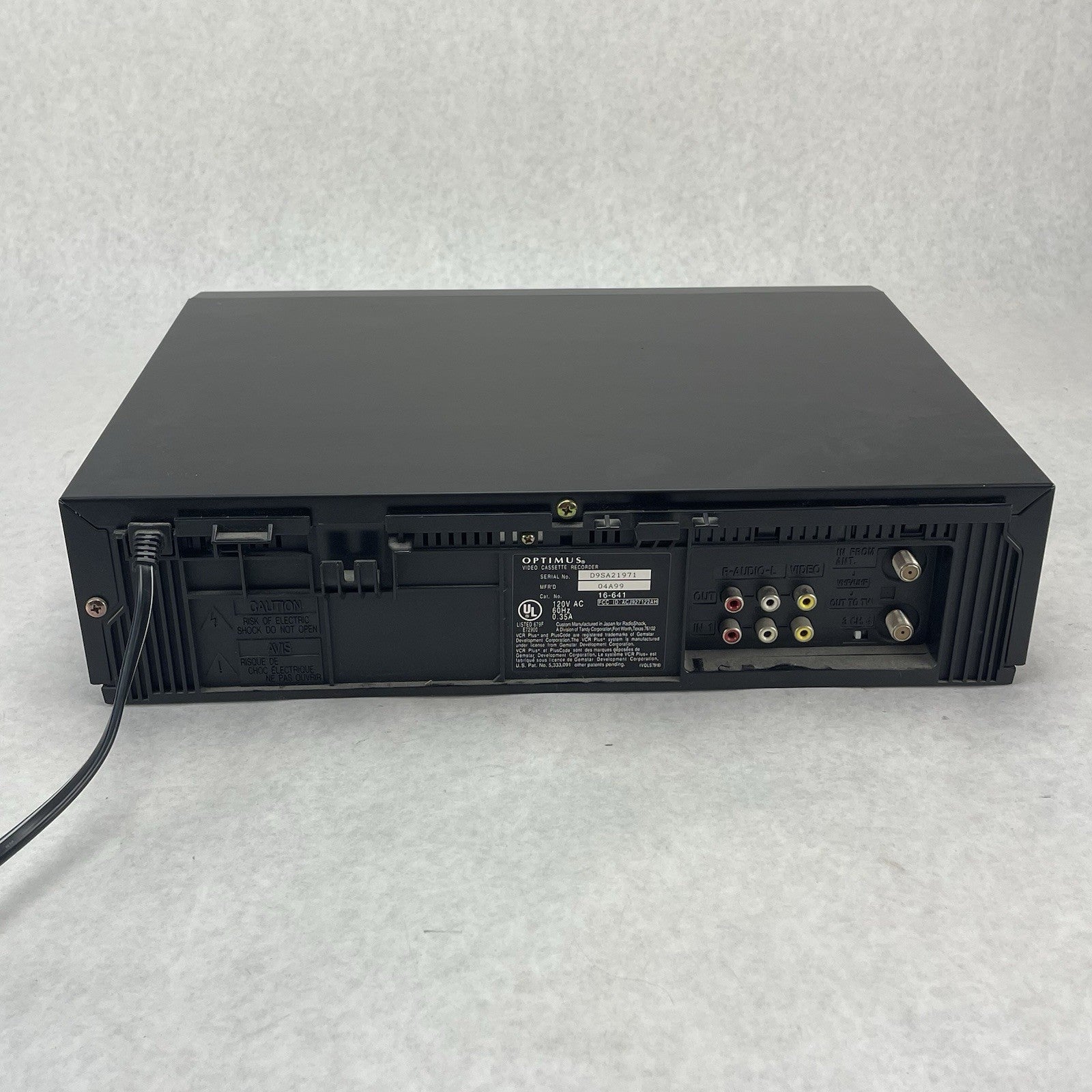Optimus 201 VCR 4-Head HiFi VHS Player Recorder No Remote Tested6