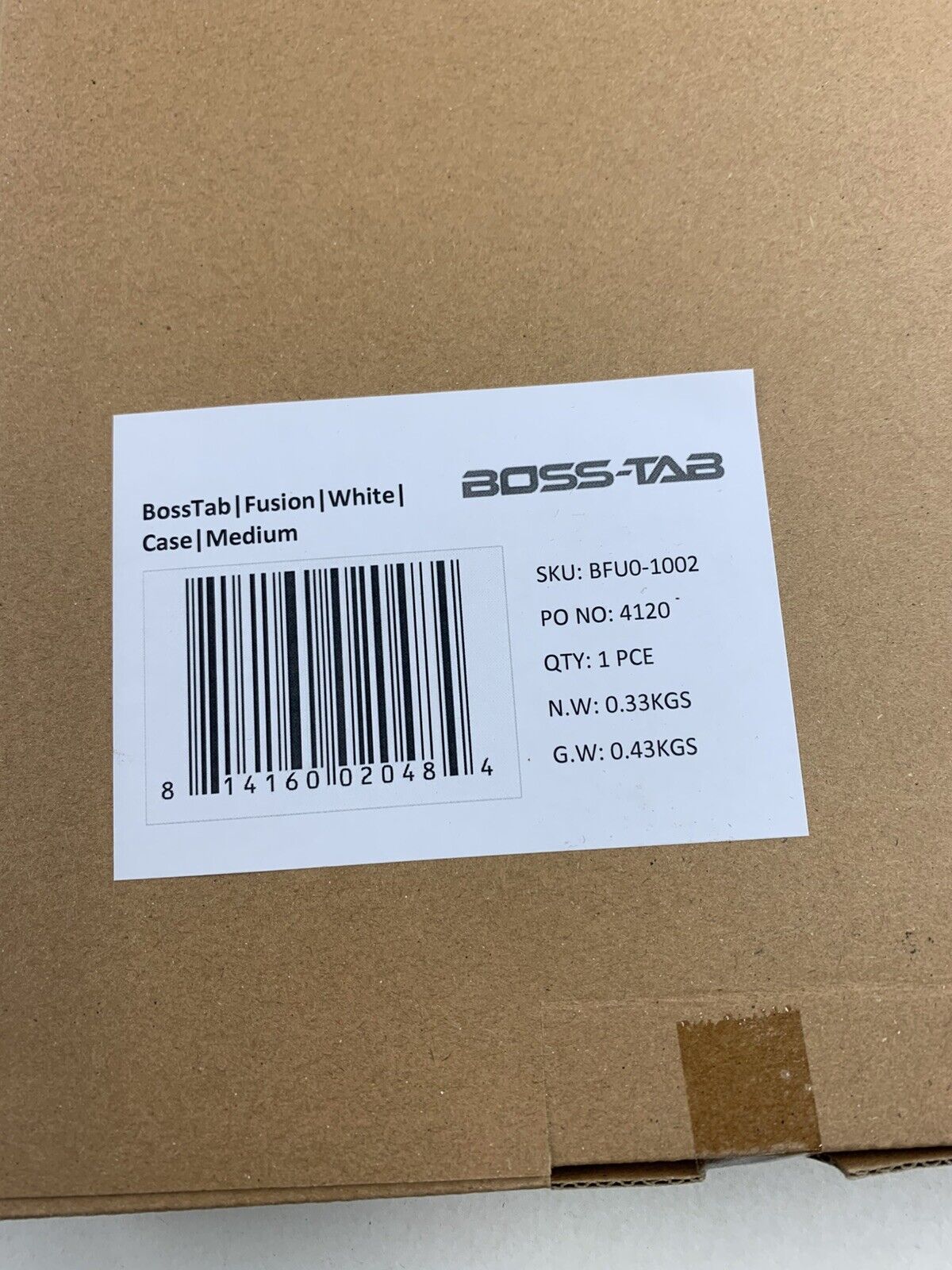 BossTab BFU0-1002 Fusion White Case Medium