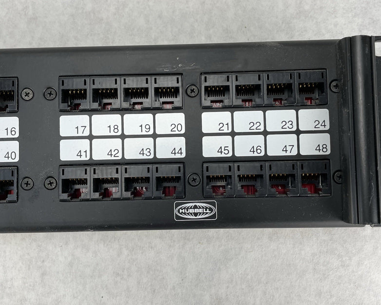 Hubbell P5E48UE SpeedGain C5E+ 2U 48-Port Rack Mountable Patch Untested