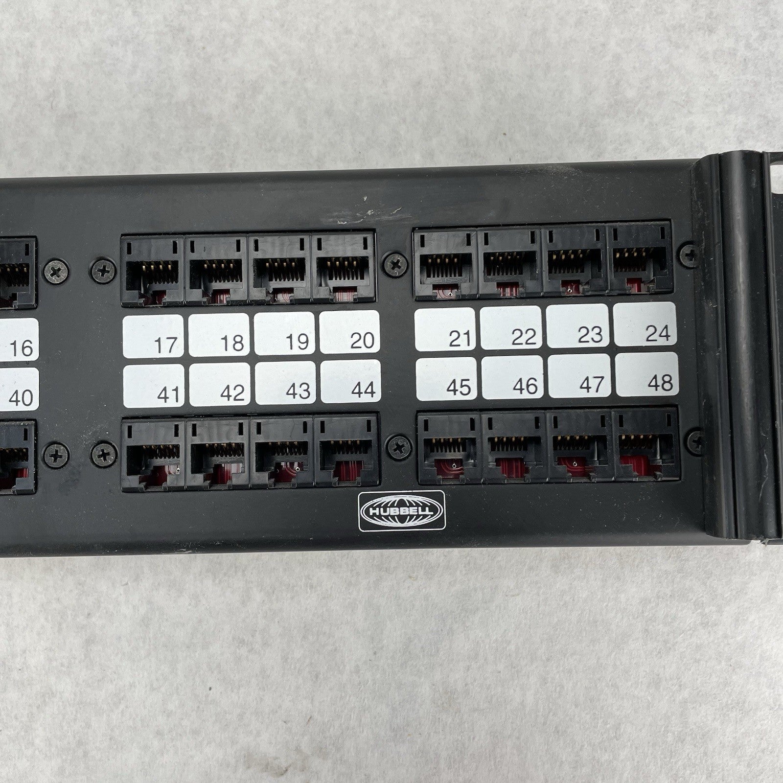 Hubbell P5E48UE SpeedGain C5E+ 2U 48-Port Rack Mountable Patch Untested