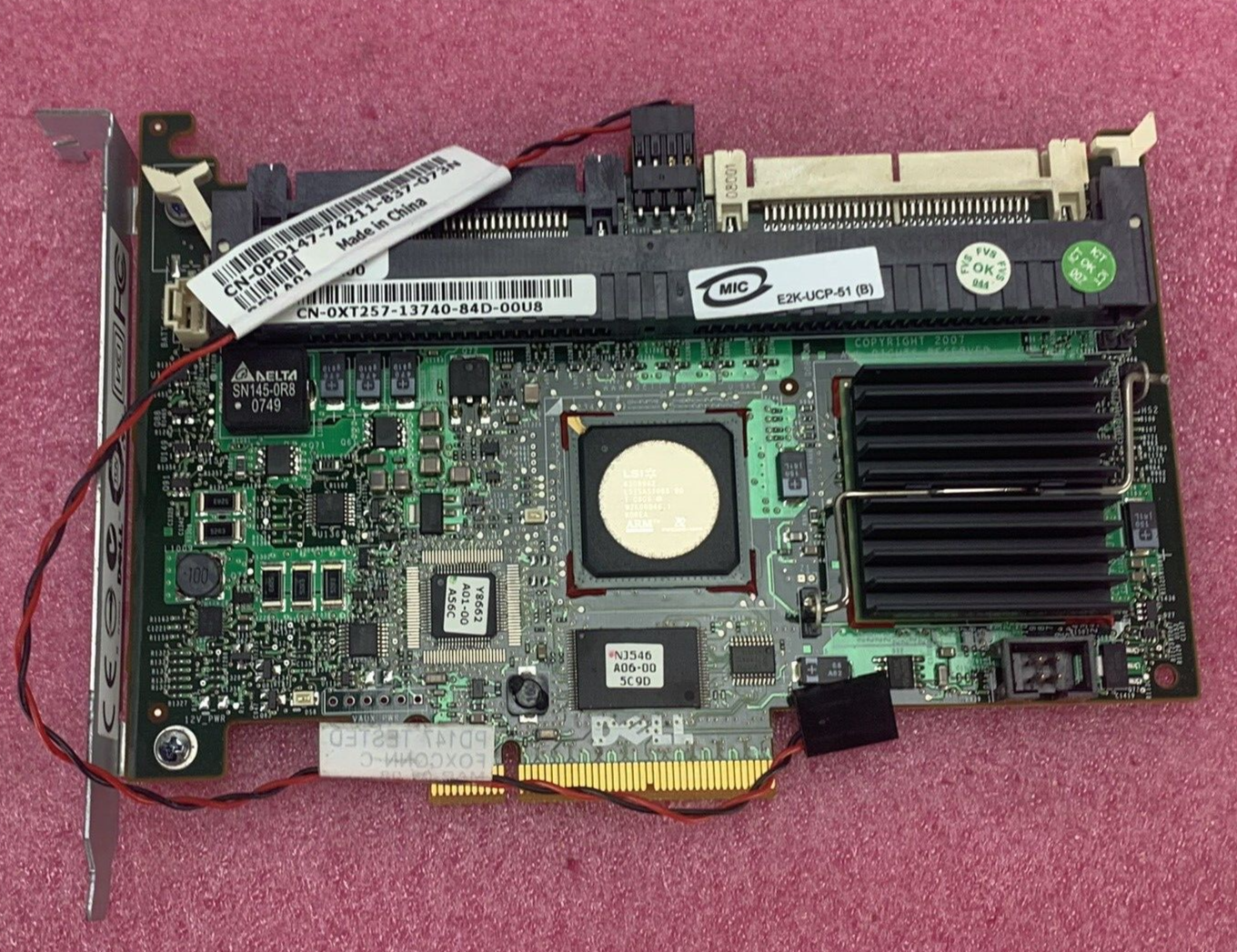 Dell 0XT257 Perc 5i SAS SATA Genuine RAID Controller for PowerEdge 1950/2950