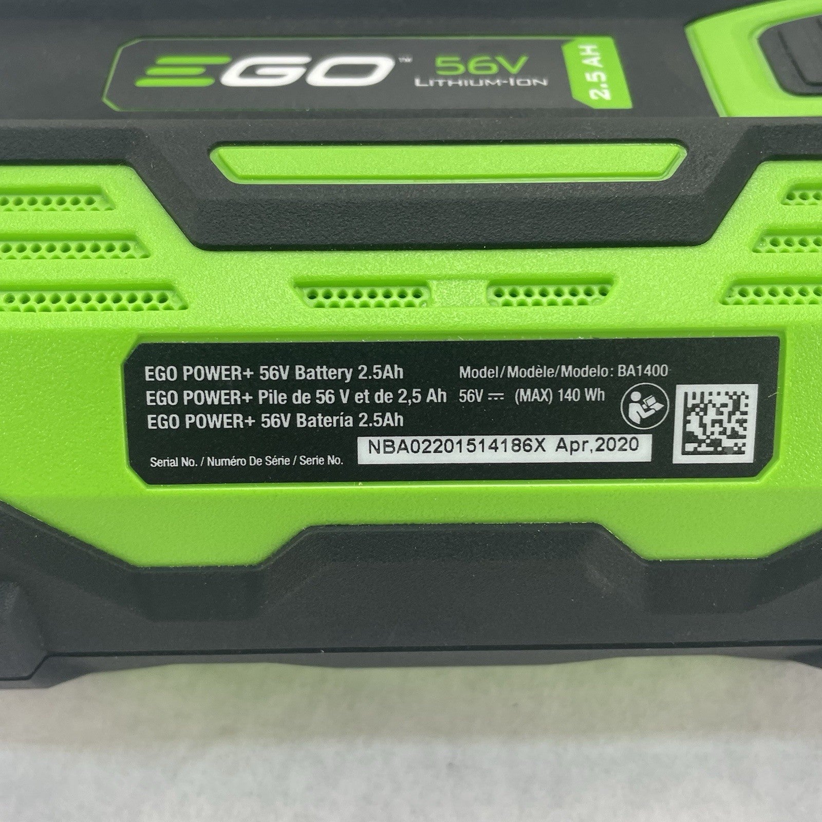 Ego Power 56V BA1400 2.5AH 140Wh NBA08212022151X For Parts Or Repair6
