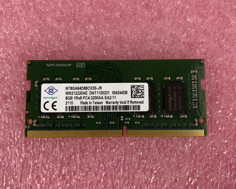 Nanya NT8GA64D88CX3S-JR PC4-3200AA-SA2-11 8GB 1Rx8 Memory Ram