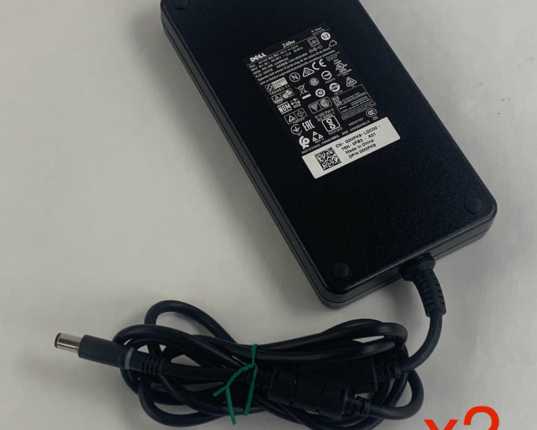 Dell 240W LA240PM160 19.5V AC Adapter 00MFK9 Genuine No Power Cord Lot of 2x