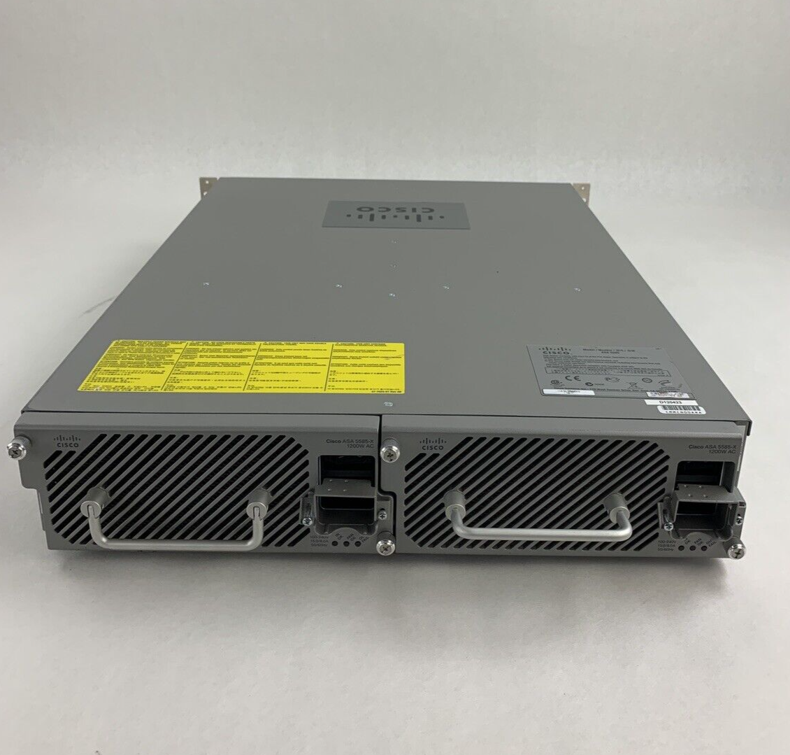 Cisco ASA 5585 8-Port Firewall Security Appliance 2x 5580-X SSP-10 Card No OS