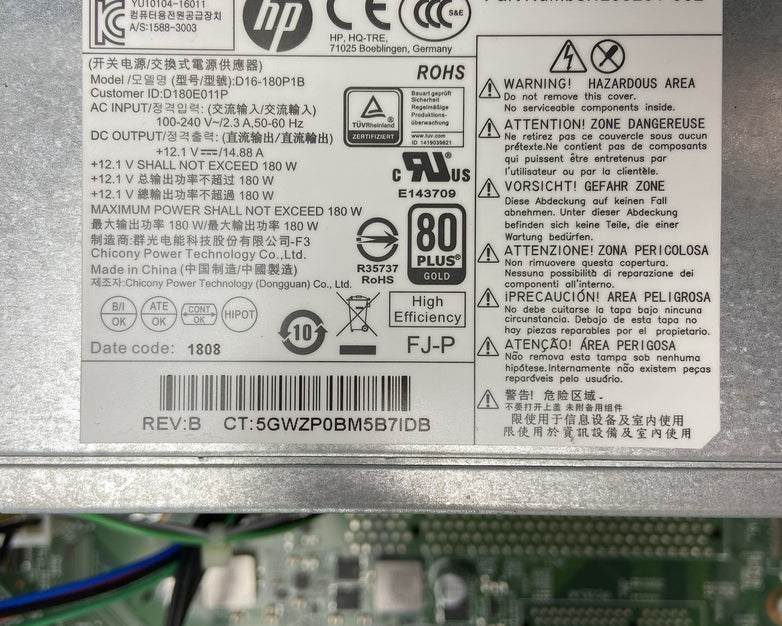 HP 290 G2 MT Intel Core i3-8100 3.6GHz 8GB RAM No HDD No OS