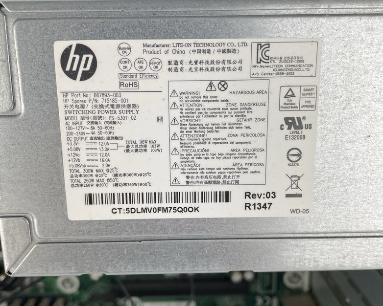 HP Pavilion 500-267C MT AMD A8-6500 3.5 GHz 8 GB RAM No HDD No OS