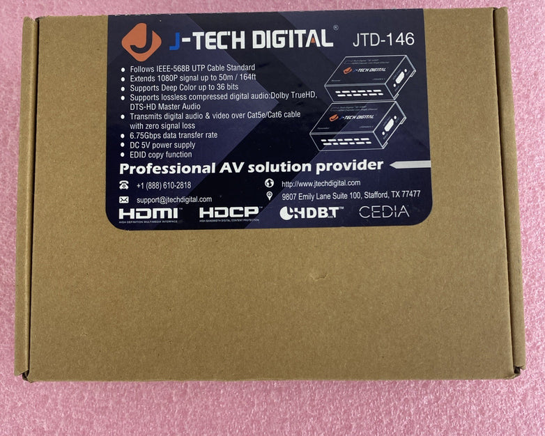 J-Tech Digital JTDHDEX-1 3D 10180P HDMI Extender