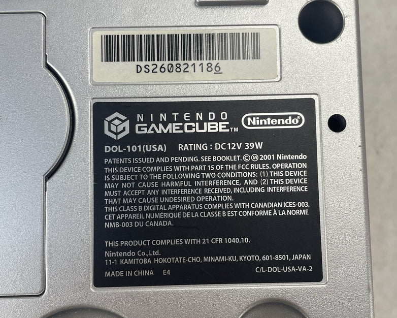 Nintendo GameCube Platinum Silver DOL-101 (USA) Console Only Tested Working