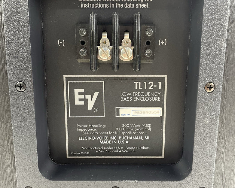 EV Electro Voice TL12-1A Low-Frequency Base Enclosure 300w 8ohms