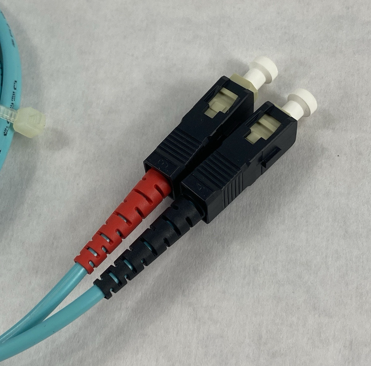 1M SC-SC MM DUP Aqua 10 Gig 50 um Fiber Patch Cable Lot of 4