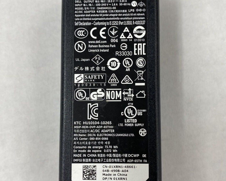 Lot of 3 Dell  DA65NM111-00 19.5V 3.34A 65W AC Adapter
