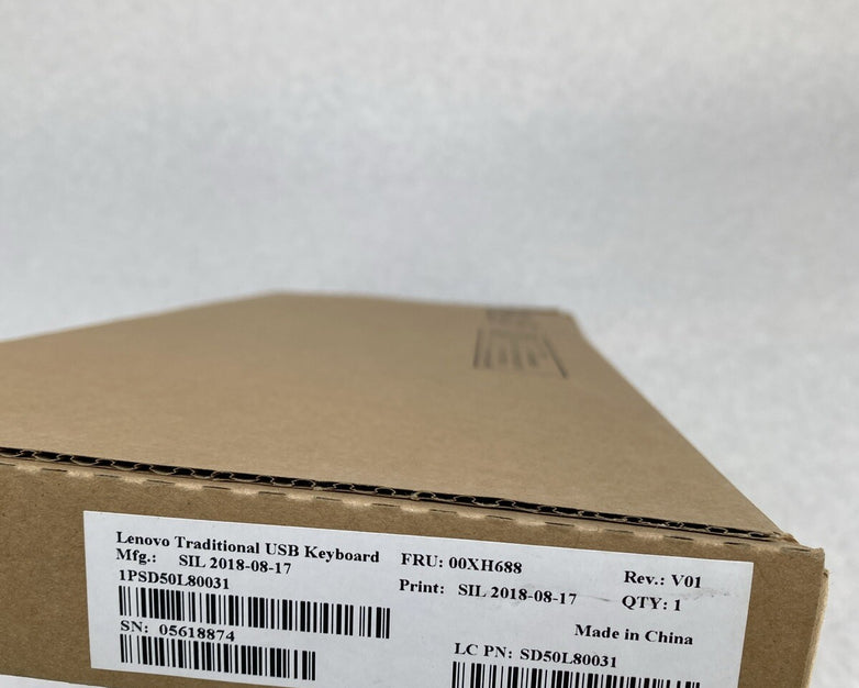 Lot( 5 ) Lenovo SK-8827 Traditional USB Wired Black Keyboards 00XH688 SIL18-W29