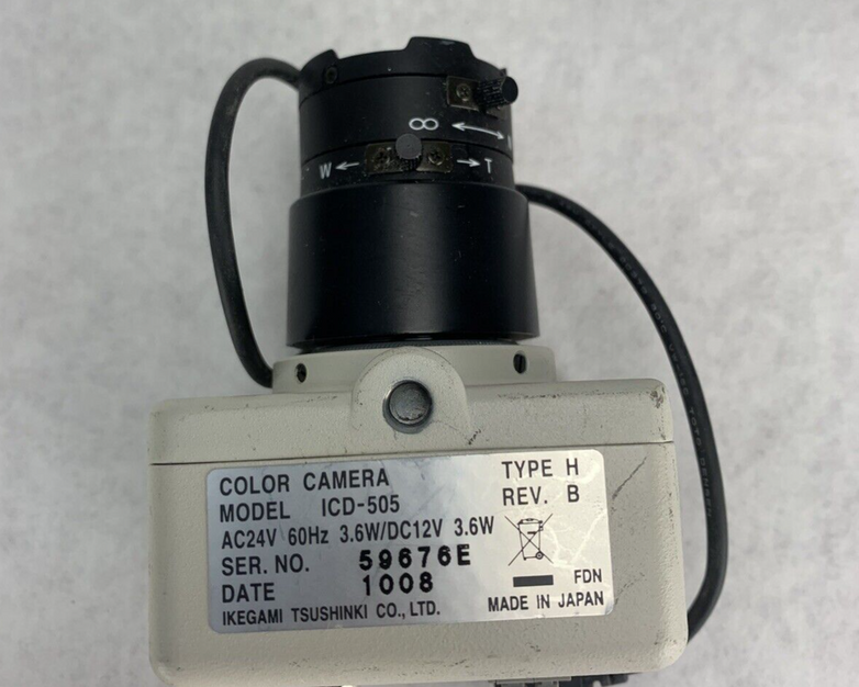 Hamilton ICD-505 Color Camera 1/3" 3.5-8mm Lens For Parts or Repair