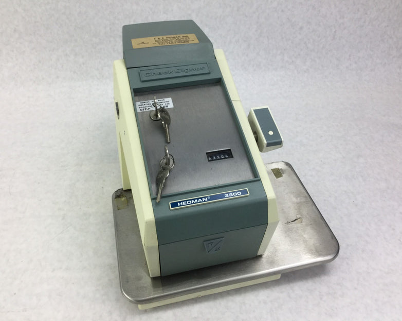 Hedman 3300 Check Signer  Includes Keys  Untested