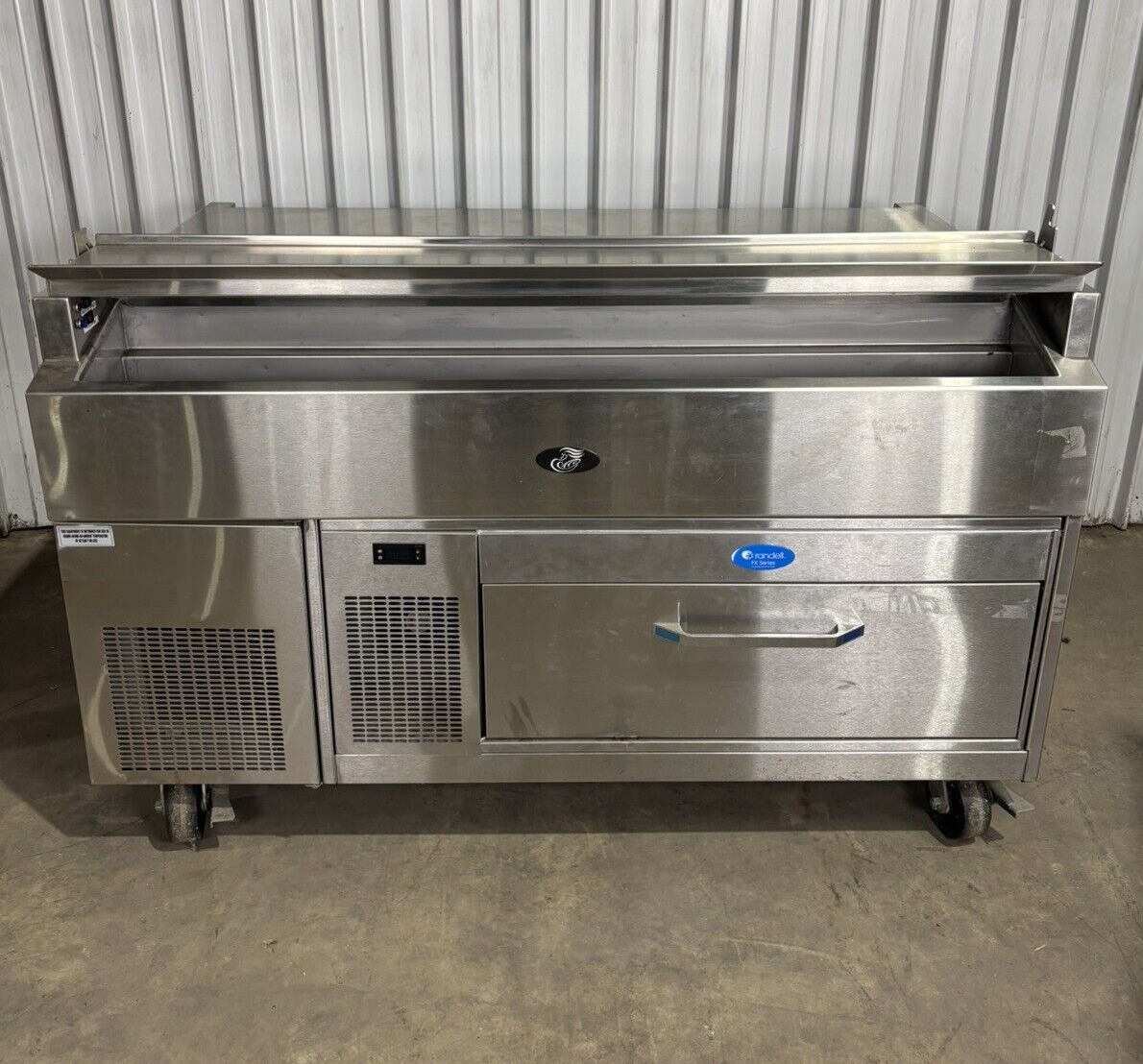 Randell FX-1-290 One Drawer Refrigerator Freezer Chef Base Prep Table 115V Cools