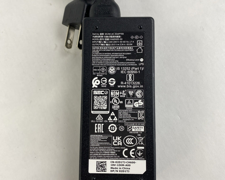 Dell HA65NSS-00 65W 19.5V 3.34A Small Barrel AC Adapter - Lot of 3