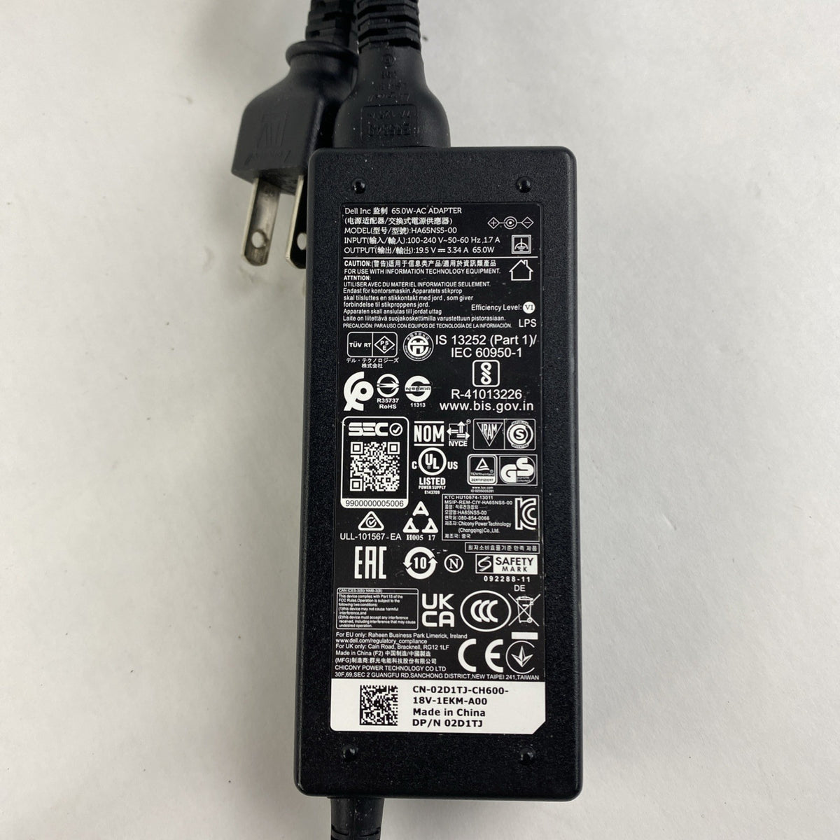 Dell HA65NSS-00 65W 19.5V 3.34A Small Barrel AC Adapter - Lot of 35