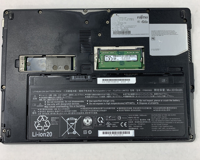 Fujitsu Lifebook T938 13.3" Laptop i5-8250U 1.6 GHz 8 GB Ram No OS No HDD No AC
