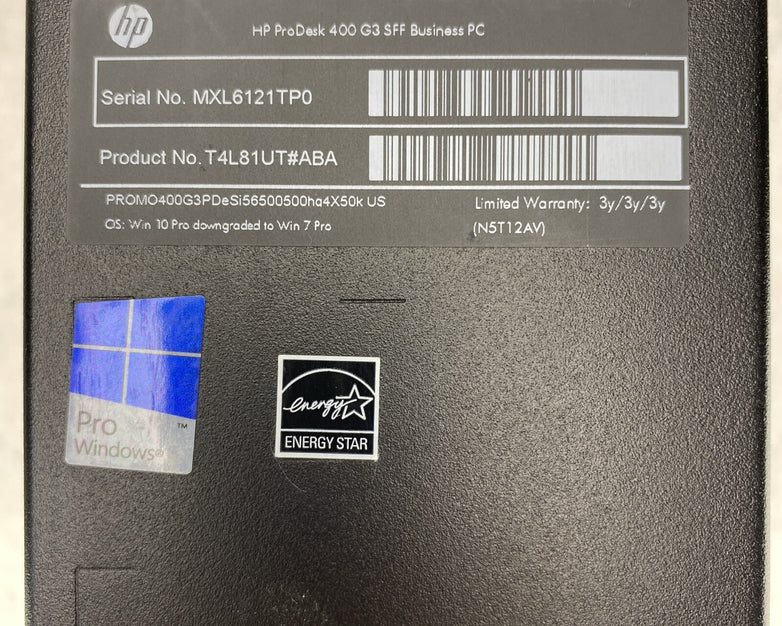 HP ProDesk 400 G3 SFF Quad Core i5-6500 3.20GHz CPU 8GB DDR4 RAM No HDD No OS
