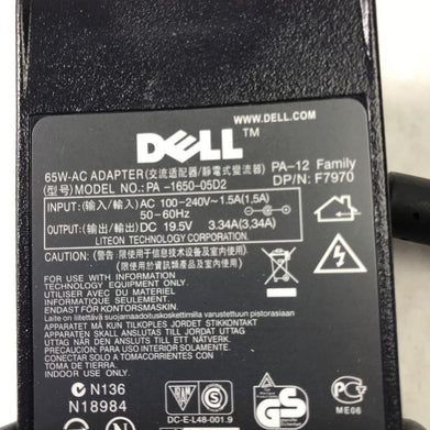 Lot of 2 Dell PA-1650-05D2 0F7970 Laptop Charger