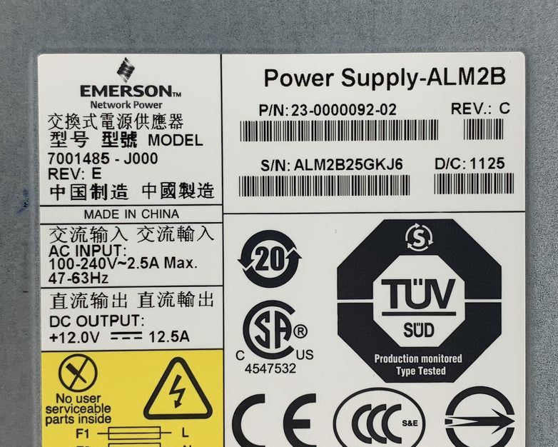 Emerson 7001485-J000 Power Supply ALM2B