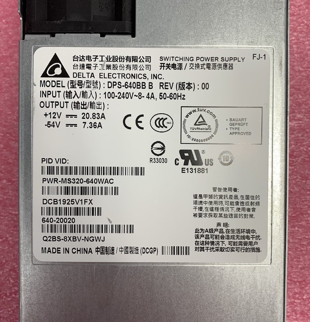 Delta Electronics DPS-640BB B Rev: 00 Switching Power Supply
