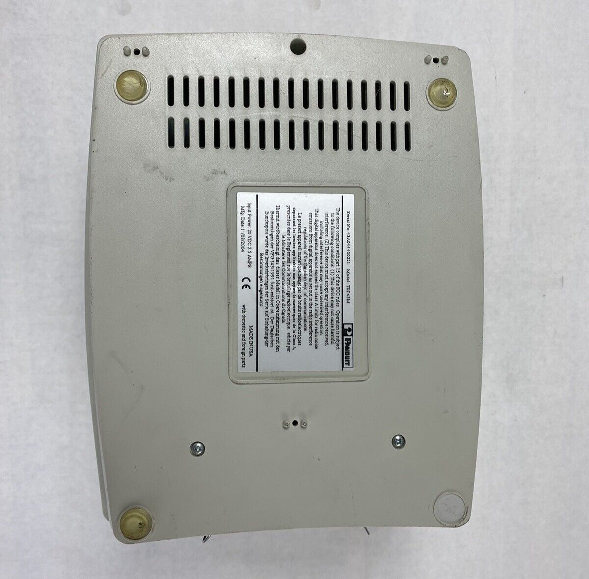 Panduit TDP43M Barcode Label Direct Thermal Transfer Printer Parts and Repair