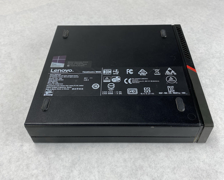 Lenovo ThinkCentre M600 Micro Pentium J3710 1.6GHz 4GB RAM No HDD OS Power Cord