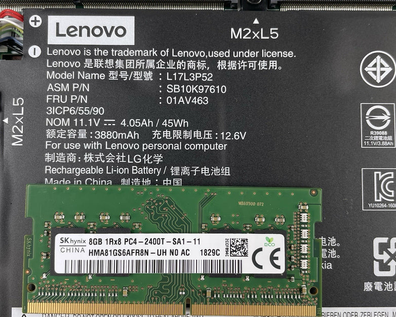 Lenovo ThinkPad L480 14" i5-8250U 1.60 GHz 8 GB RAM No SSD/OS/AC
