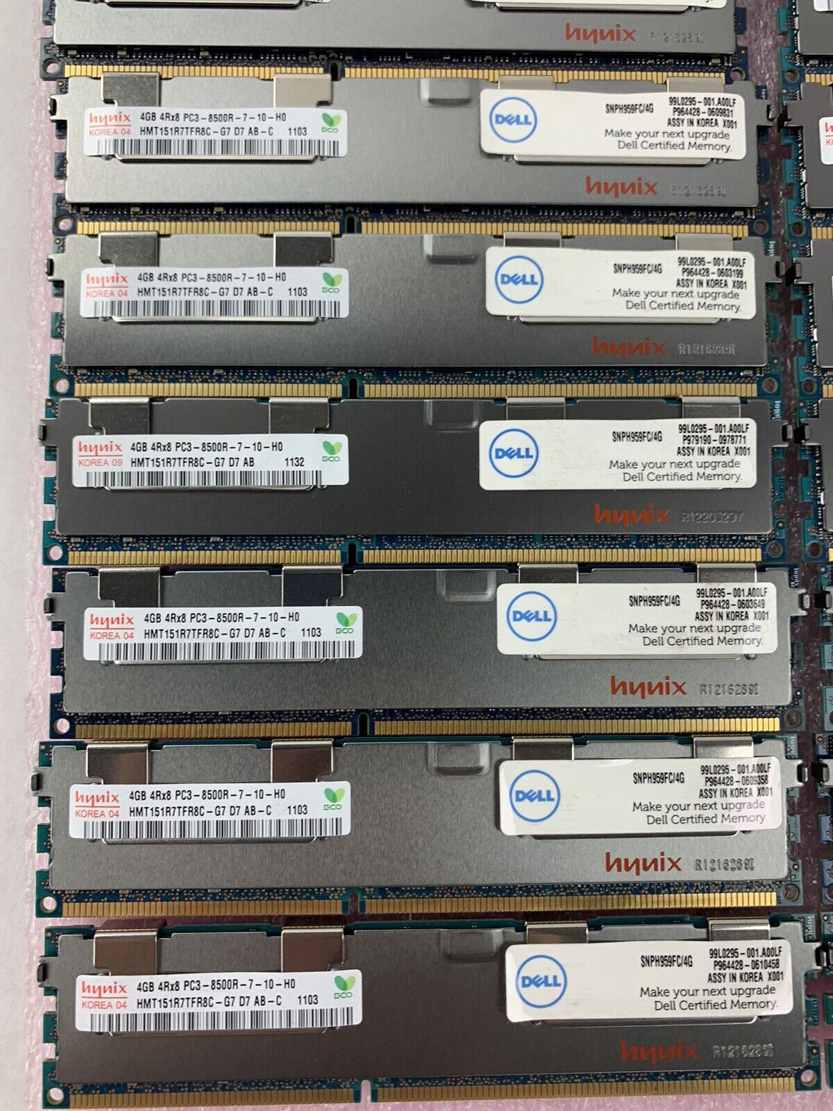 Lot of 48 Hynix4GB PC3-8500R-7-10-H0 Memory (HMT151R7TFR8C-G7 D7 AB-C)