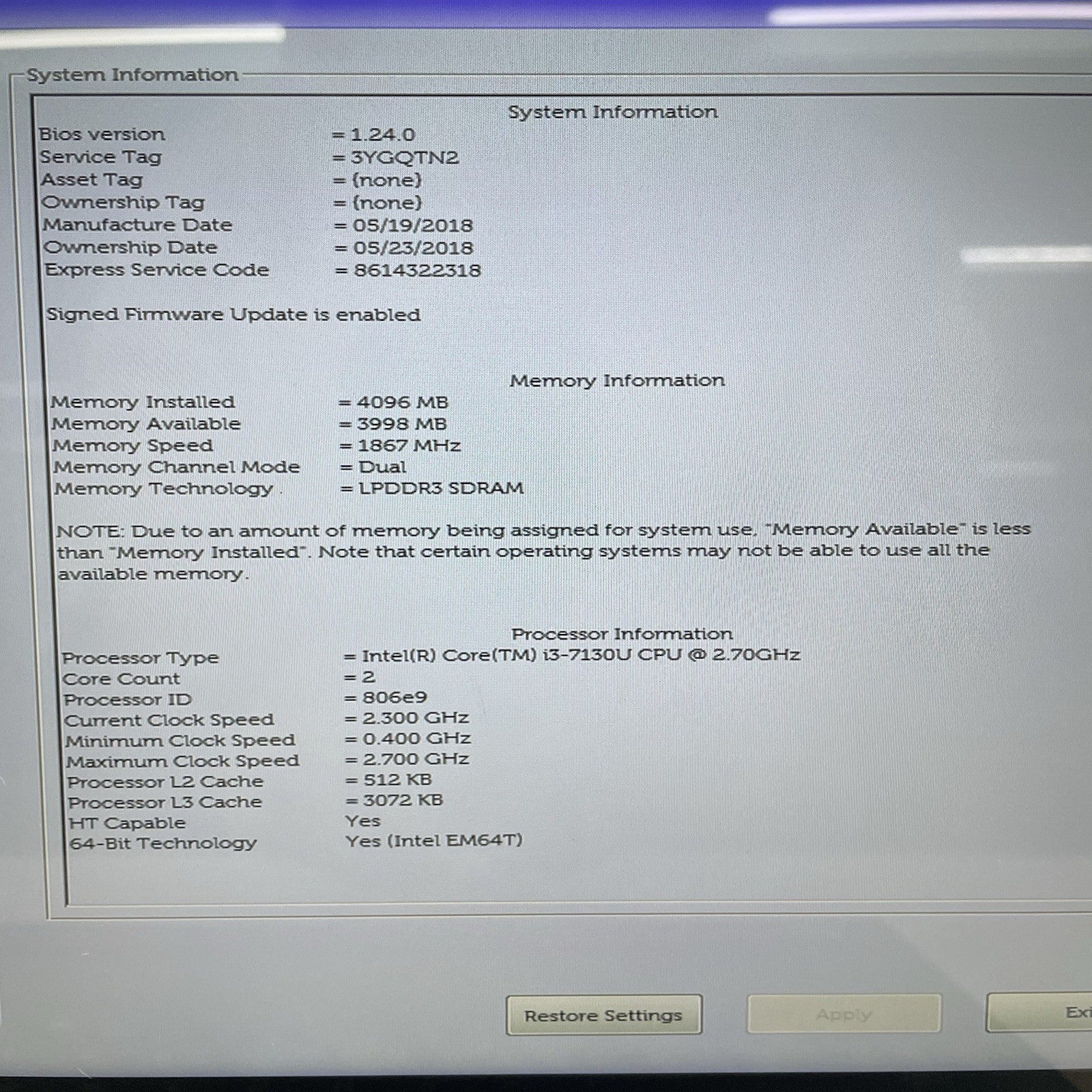Dell Latitude 7390 2 in 1 13.3" Touch i3-7130U 2.70 GHz 4 GB RAM No SSD/OS/Batt2