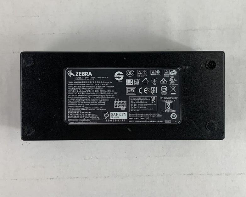 Zebra SAWA-58-90012A PWR-BGA12V108W0WW 12V 9A 108W AC Adapter Power Supply
