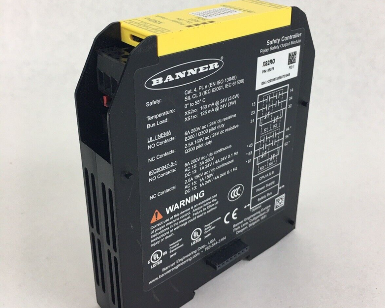 Banner XS2RO Expandable Safety Controller Output Module 85075 6A/250V  Untested