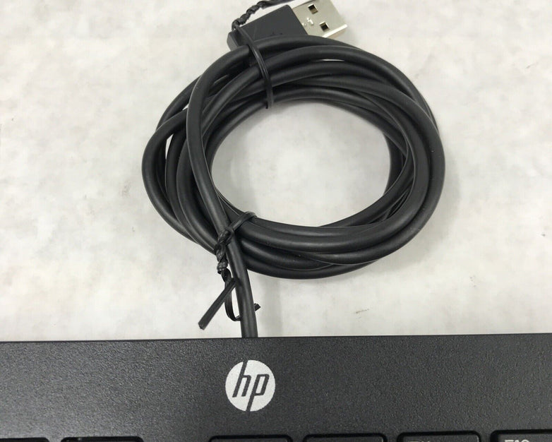 Lot of 3 HP PH0U Slim USB Multimedia Wired Desktop PC Computer Black Keyboard