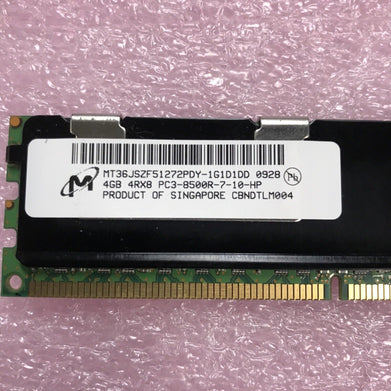 HP 8GB 2x4GB 4Rx8 PC3-8500R-7-10HP Server Ram MT36JSZ51272PDY-1G1D1DD
