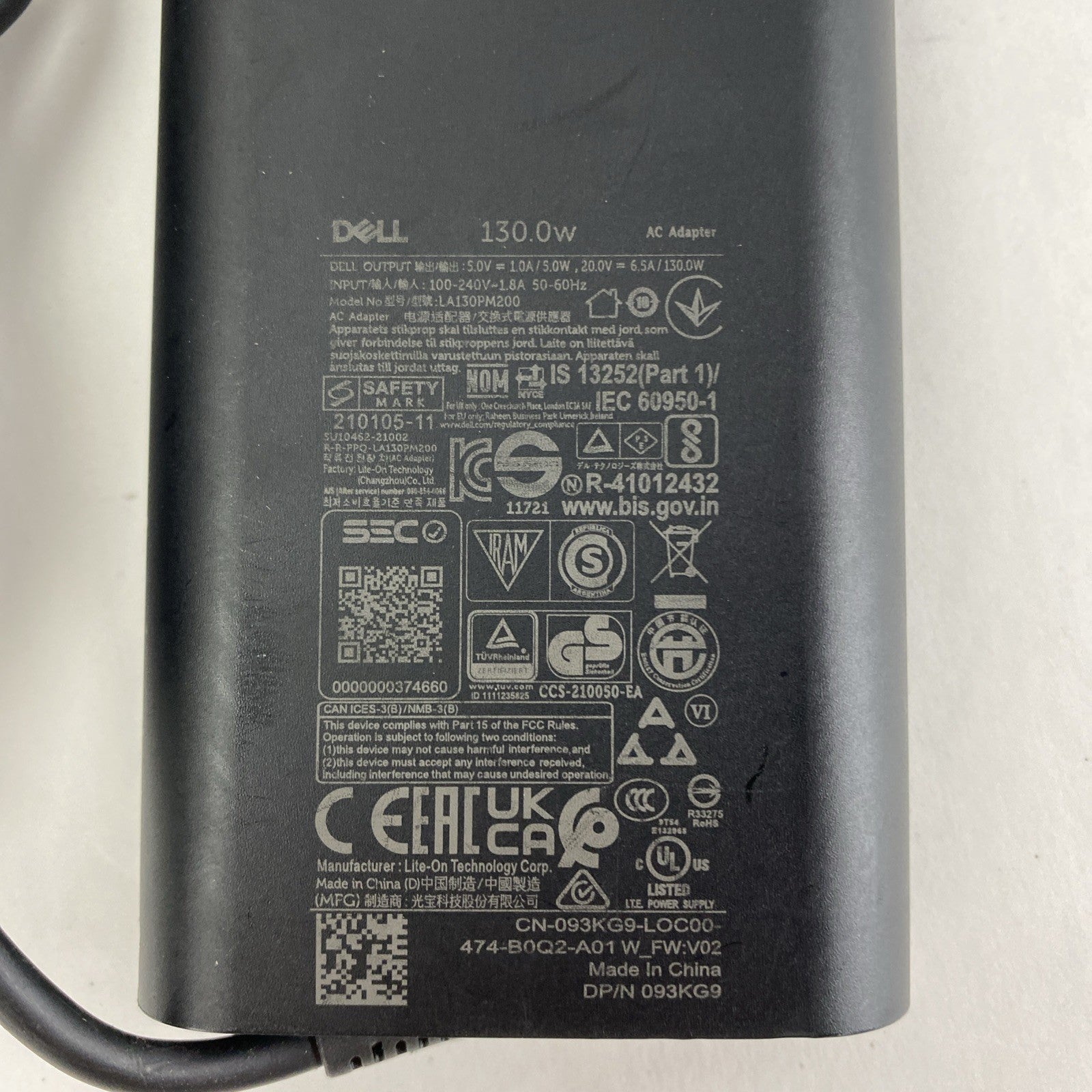 Dell LA130PM200 130W USB-C AC Adapter w/ Power Cord4