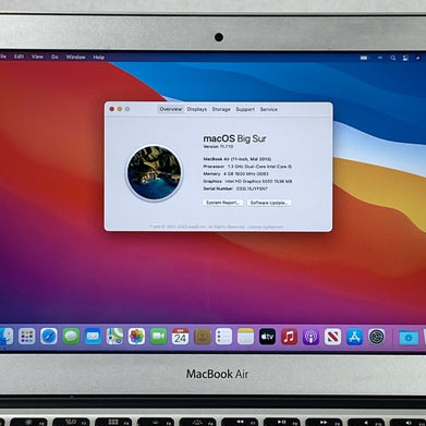 Apple A1465 MacBook Air 2013 11" 1.3Ghz i5 4GB RAM 120GB SSD macOS 11.7.1