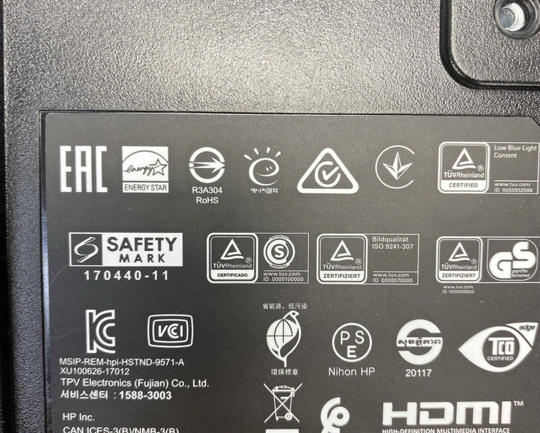 HP E233 23" FHD LED Backlit Monitor HDMI DP VGA No Stand Grade B Lot Of 2